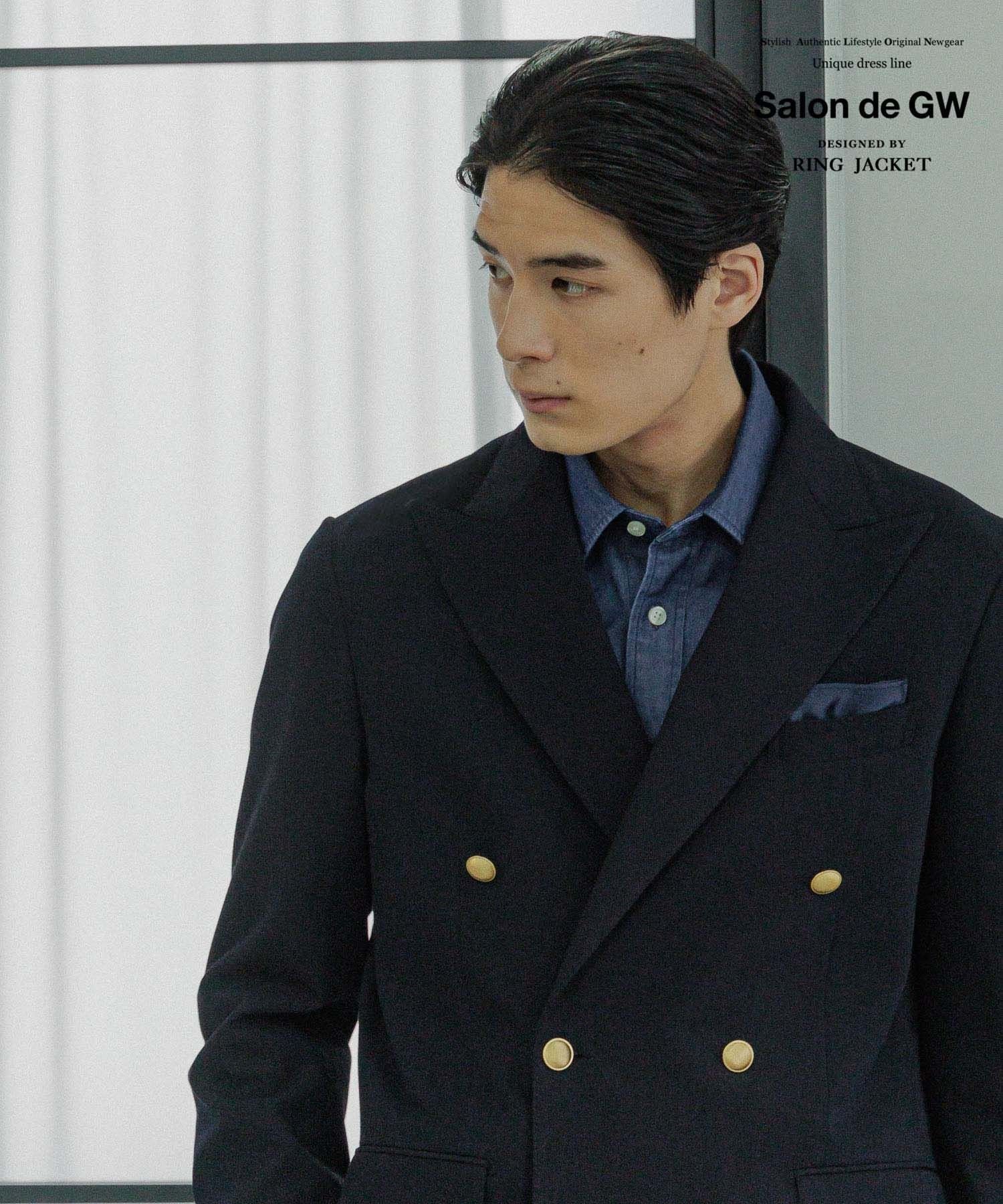 【グローバルワーク/GLOBAL WORK / MEN】のWブレストブレザー/Salon de GW/131329 人気、トレンドファッション・服の通販 founy(ファニー) 　ファッション　Fashion　メンズファッション　MEN　ショルダー　Shoulder　ジャケット　Jacket　スリム　Slim　ハンド　Hand　フラップ　Flap　フロント　Front　定番　Standard　 other-1|ID: prp329100004340329 ipo3291000000030268879