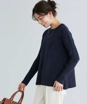 【ピエロ/Pierrot】 袖リブAラインニット人気、トレンドファッション・服の通販 founy(ファニー) ファッション Fashion レディースファッション WOMEN トップス・カットソー Tops/Tshirt ニット Knit Tops フレア Flare |ID:prp329100004340566