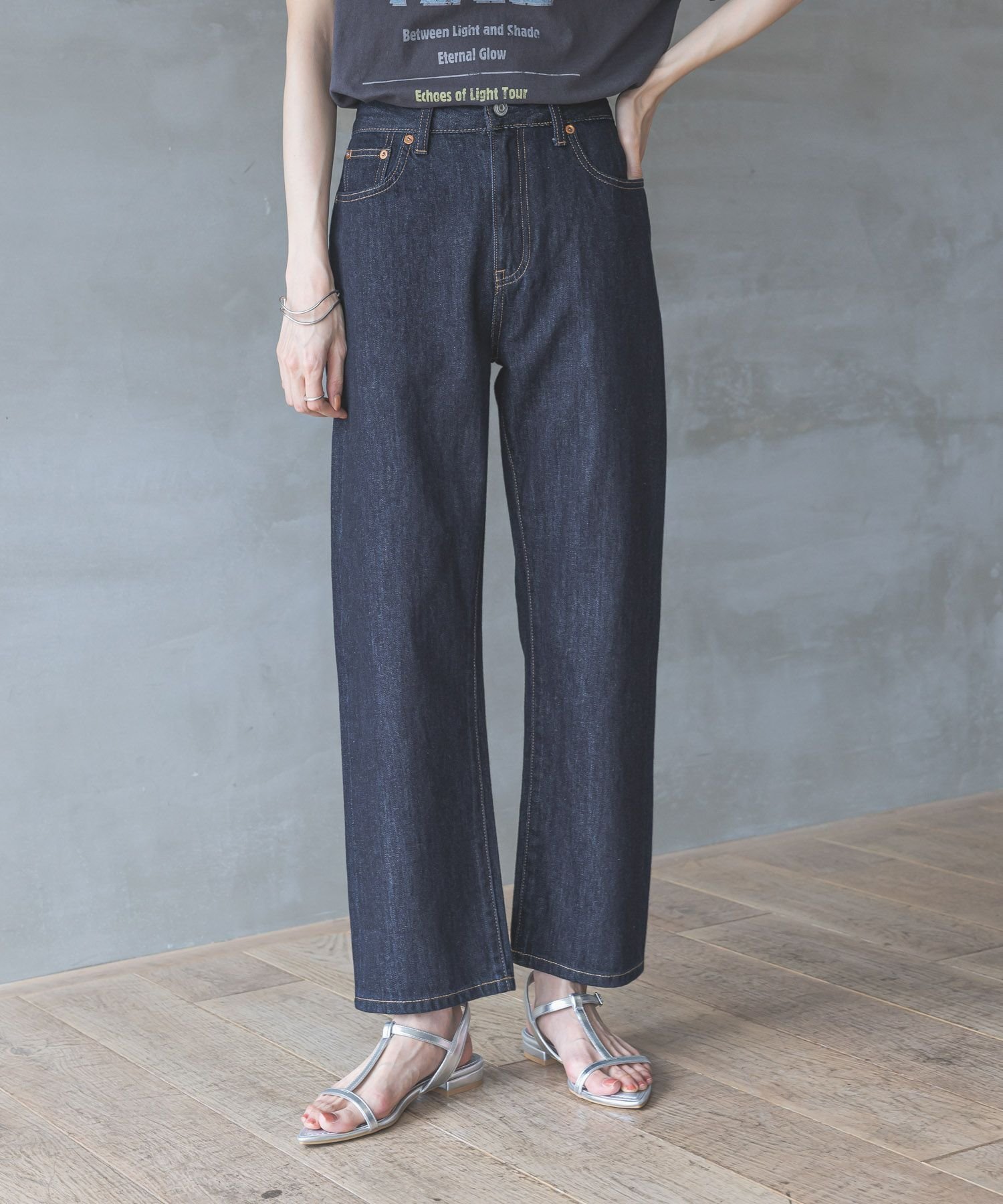 【グローバルワーク/GLOBAL WORK】のGOODデニムストレートパンツ/209645 インテリア・キッズ・メンズ・レディースファッション・服の通販 founy(ファニー) 　ファッション　Fashion　レディースファッション　Fashion for Women　パンツ　Pants & Trousers　コンパクト　Compact, Small Size　ストレート　Straight, Straight Cut　スリム　Slim, Slim Fit　デニム　Denim, Jeans Material　ネイビー88|ID: prp329100004340800 ipo3291000000032720682