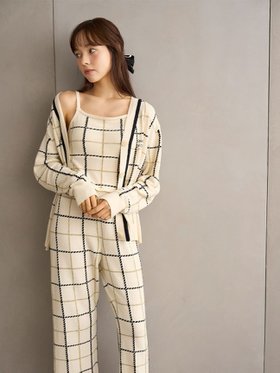 【スナイデル ホーム/SNIDEL HOME】 チェックカーディガン人気、トレンドファッション・服の通販 founy(ファニー) ファッション Fashion レディースファッション WOMEN トップス・カットソー Tops/Tshirt カーディガン Cardigans おすすめ Recommend なめらか Smooth エレガント 上品 Elegant カーディガン Cardigan キャミソール Camisole ジャカード Jacquard チェック Check ツィード Tweed ノースリーブ No Sleeve ラベンダー Lavender ロング Long |ID:prp329100004340931