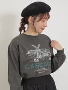 【サマンサモスモス/Samansa Mos2】の柄アソートロングTシャツ チャコールグレー|ID: prp329100004340958 ipo3291000000030443141