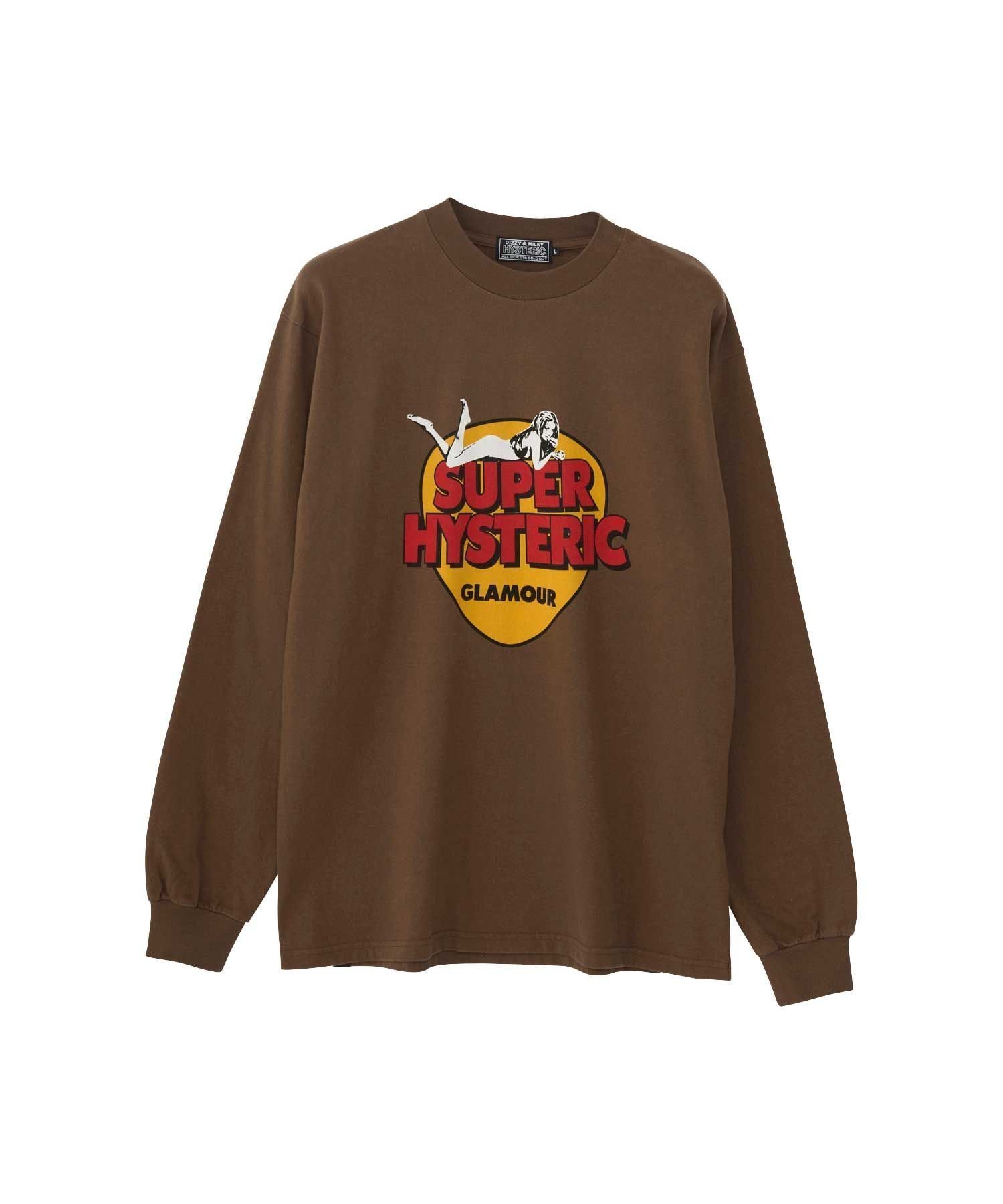 【ヒステリックグラマー/HYSTERIC GLAMOUR / MEN】のSUPER HYSTERIC Tシャツ インテリア・キッズ・メンズ・レディースファッション・服の通販 founy(ファニー) 　ファッション　Fashion　メンズファッション　MEN　アメリカン　American　グラフィック　Graphic　ブラウン|ID: prp329100004341073 ipo3291000000030282110