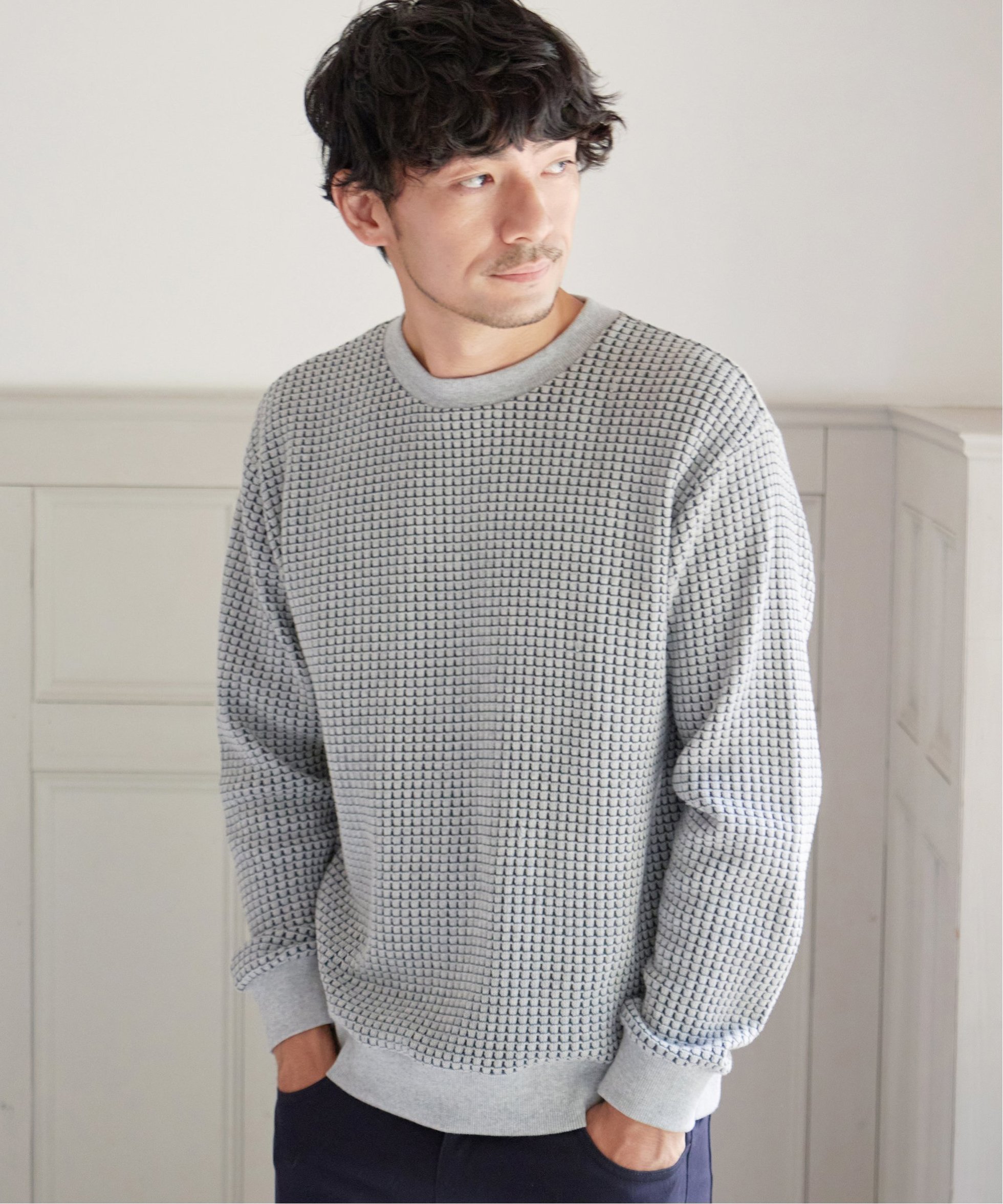 【イッカ/ikka / MEN】のビッグワッフルクルーネックプルオーバー 人気、トレンドファッション・服の通販 founy(ファニー) 　ファッション　Fashion　メンズファッション　MEN　トップス・カットソー　Tops/Tshirt/Men　トレーナー　Trainer　ビッグ　Big　レギュラー　Regular　ワッフル　Waffle　 other-1|ID: prp329100004341316 ipo3291000000030285913