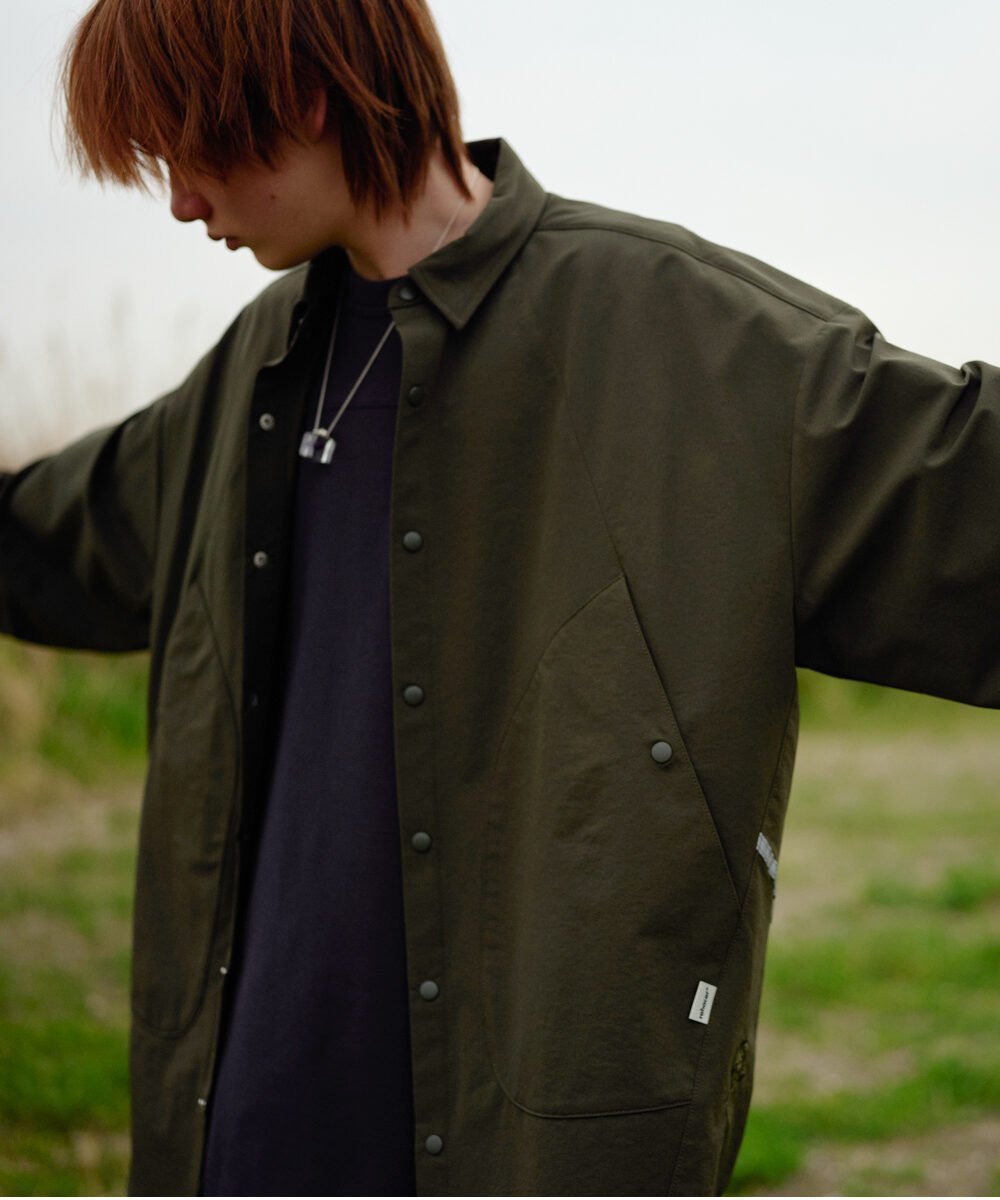 【レアセル/rehacer / MEN】のrehacer Tech Shirt Jacket インテリア・キッズ・メンズ・レディースファッション・服の通販 founy(ファニー) 　ファッション　Fashion　メンズファッション　MEN　ジャケット　Jacket　ストレッチ　Stretch　ドット　Dot　ポケット　Pocket　マグネット　Magnet　Khaki|ID: prp329100004341410 ipo3291000000030287373