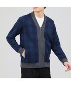 【タケオキクチ/TAKEO KIKUCHI / MEN】のオンブレーチェック ダンボール カーディガン 人気、トレンドファッション・服の通販 founy(ファニー) ファッション Fashion メンズファッション MEN カーディガン Cardigan ジップ Zip ジャカード Jacquard チェック Check フラット Flat フロント Front 冬 Winter 羽織 Haori thumbnail ネイビー|ID: prp329100004341412 ipo3291000000030287392