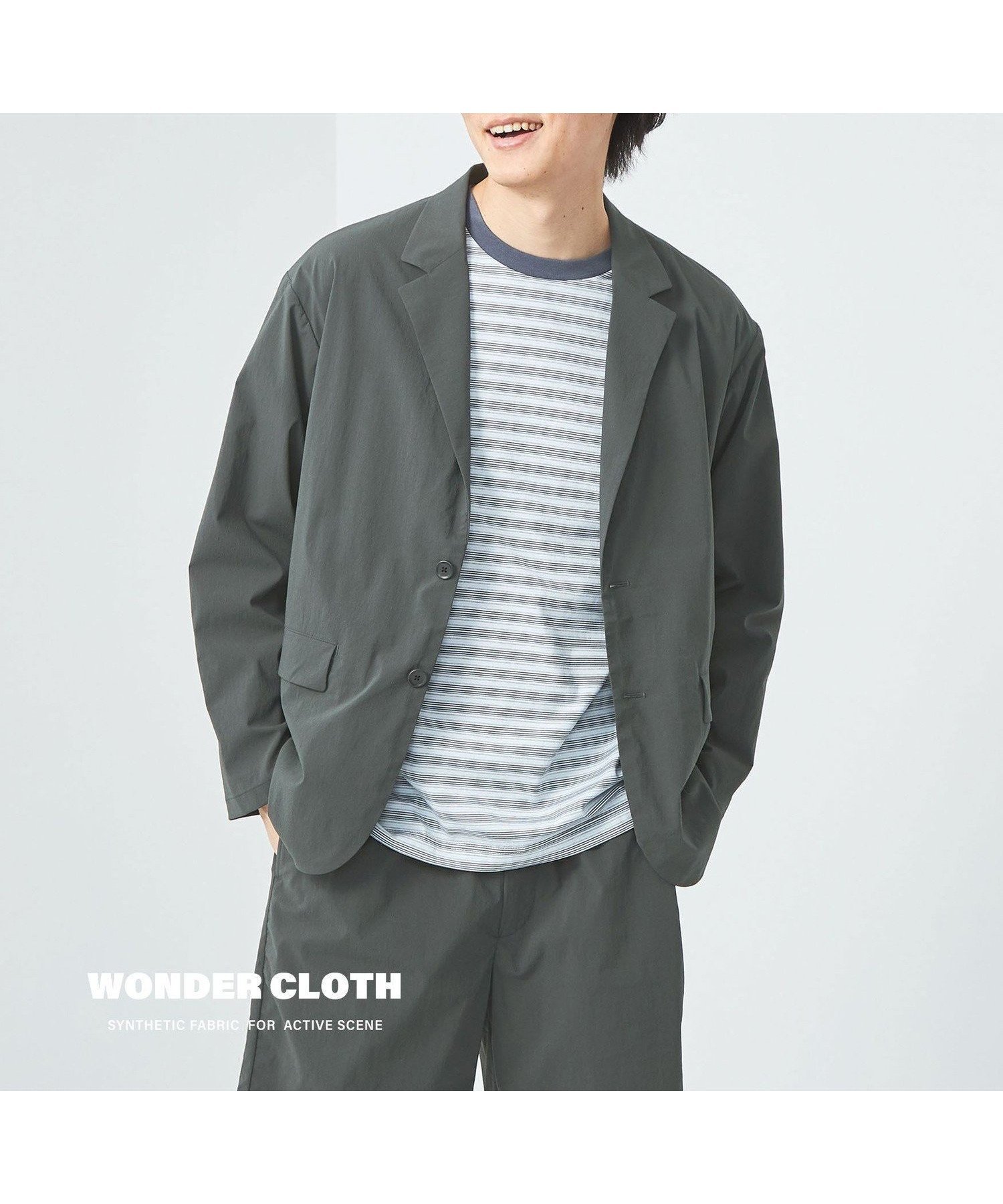 【その他のブランド/Other】のWONDER CLOTH カジュアル ジャケット -ストレッチ・接触冷感- 人気、トレンドファッション・服の通販 founy(ファニー) 　ファッション　Fashion　メンズファッション　MEN　インナー　Inner　春　Spring　カットソー　Cut And Sew　ショート　Short　ジャケット　Jacket　ストレッチ　Stretch　セットアップ　Set Up　フラップ　Flap　フロント　Front　ポケット　Pocket　ポロシャツ　Polo Shirt　半袖　Short Sleeve　S/S・春夏　Ss・Spring/Summer　おすすめ　Recommend　夏　Summer　 other-1|ID: prp329100004341435 ipo3291000000030287601