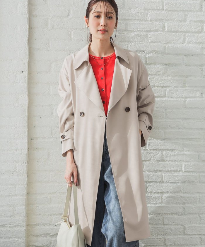 【グローバルワーク/GLOBAL WORK】のエアかるトレンチコート/234545 インテリア・キッズ・メンズ・レディースファッション・服の通販 founy(ファニー) https://founy.com/ ファッション Fashion レディースファッション WOMEN アウター Coat Outerwear コート Coats トレンチコート Trench Coats ロング Long 軽量 Lightweight |ID: prp329100004341546 ipo3291000000031841192