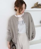 【ルクールブラン/le.coeur blanc】のチャイニーズラクーンウール2WAYパールボタンニット グレージュ|ID: prp329100004341659 ipo3291000000030292734