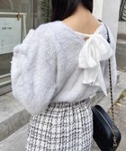 【イング/INGNI】のINGNI/12G配色Backリボンフェザーニット 人気、トレンドファッション・服の通販 founy(ファニー) ファッション Fashion レディースファッション WOMEN トップス・カットソー Tops/Tshirt ニット Knit Tops ガーリー Girly ストレート Straight スマホ Smartphone スラックス Slacks ダウン Down デニム Denim フェミニン Feminine フレア Flare リボン Ribbon おすすめ Recommend エレガント 上品 Elegant thumbnail ライトグレー/オフホワイト|ID: prp329100004341685 ipo3291000000030293122