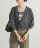 【アーバンリサーチ ドアーズ/URBAN RESEARCH DOORS】の『UR TECH ひやサラクール』コットンガーターKNITカーディガン 人気、トレンドファッション・服の通販 founy(ファニー) ファッション Fashion レディースファッション WOMEN トップス・カットソー Tops/Tshirt ニット Knit Tops カーディガン Cardigans 2024年 2024 2024春夏・S/S Ss,Spring/Summer,2024 カーディガン Cardigan ショート Short シンプル Simple 夏 Summer S/S・春夏 Ss・Spring/Summer thumbnail CHARCOAL|ID: prp329100004341694 ipo3291000000030293290