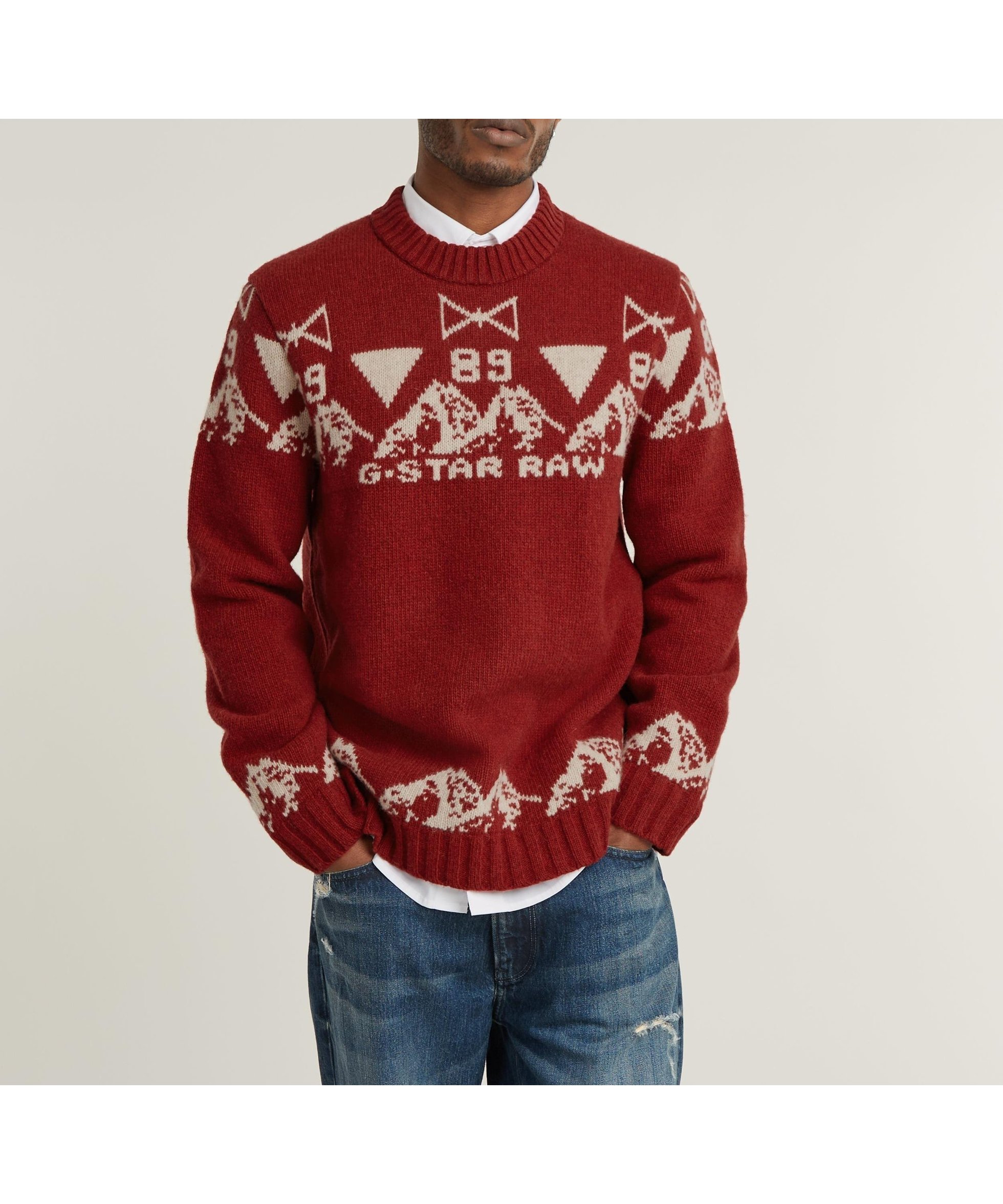 【ジースターロウ/G-STAR RAW / MEN】の【公式ショップ】UNISEX HOLIDAY KNITTED SWEATER/ロゴグラフィックニットセーター 人気、トレンドファッション・服の通販 founy(ファニー) 　ファッション　Fashion　メンズファッション　MEN　ユニセックス　Unisex　グラフィック　Graphic　ストレート　Straight　スリーブ　Sleeve　フィット　Fit　ラウンド　Round　レギュラー　Regular　ロング　Long　 other-1|ID: prp329100004342116 ipo3291000000030296998