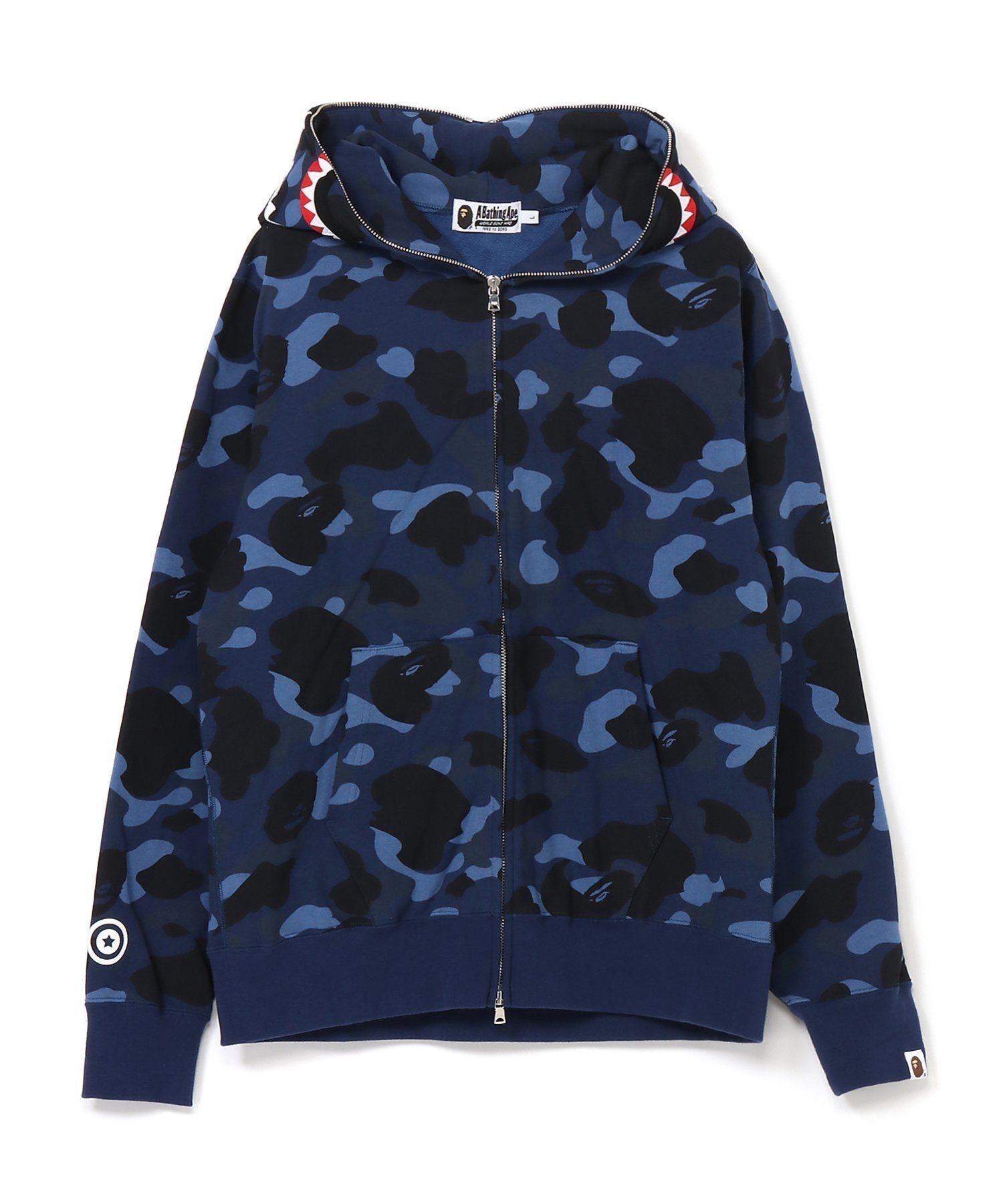 【その他のブランド/Other】のCOLOR CAMO SHARK FULL ZIP HOODIE インテリア・キッズ・メンズ・レディースファッション・服の通販 founy(ファニー) 　ファッション　Fashion　メンズファッション　MEN　ジップ　Zip　フィット　Fit　モチーフ　Motif　レギュラー　Regular　NAVY|ID: prp329100004342483 ipo3291000000030301343