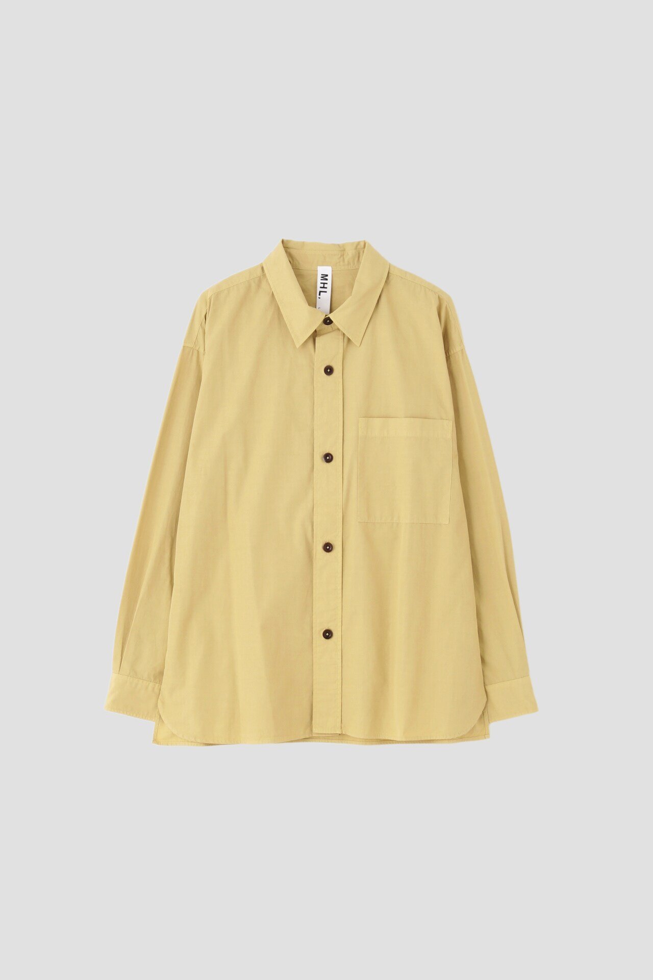 【マーガレット ハウエル/MARGARET HOWELL / MEN】のCOMPACT COTTON POPLIN インテリア・キッズ・メンズ・レディースファッション・服の通販 founy(ファニー) 　ファッション　Fashion　メンズファッション　MEN　シンプル　Simple　スクエア　Square　フロント　Front　ラウンド　Round　YELLOW|ID: prp329100004342515 ipo3291000000030301701