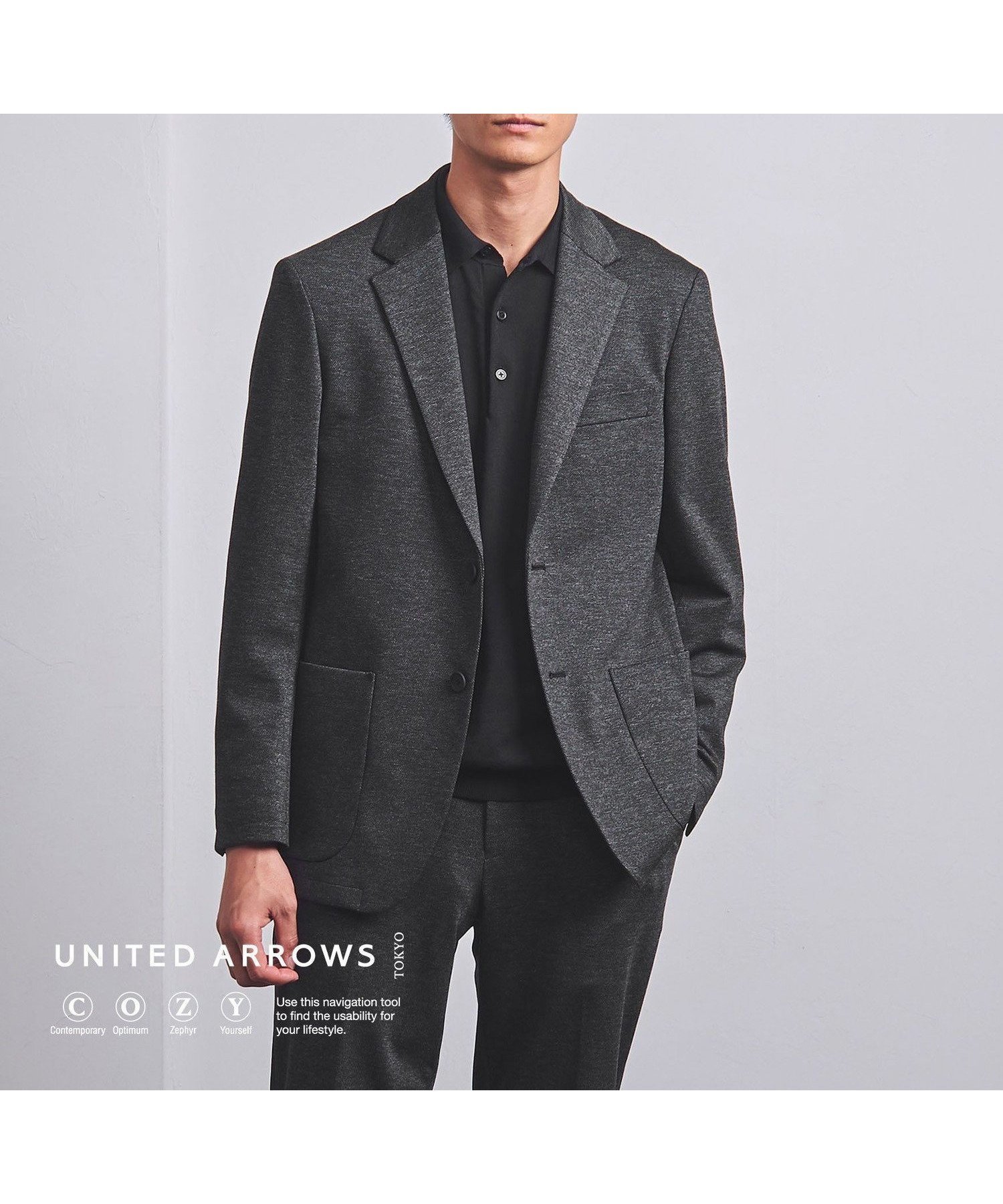 【ユナイテッドアローズ/UNITED ARROWS / MEN】のアクティブ シャークスキン ジャージ 2B シングルテーラードジャケット UA COZY -ウォッシャブル・ストレッチ・防しわ(着用しわ)- 人気、トレンドファッション・服の通販 founy(ファニー) 　ファッション　Fashion　メンズファッション　MEN　ジャケット　Jacket　ジャージ　Jersey　ストレッチ　Stretch　セットアップ　Set Up　ドレス　Dress　パッチ　Patch　フロント　Front　ポケット　Pocket　モダン　Modern　リラックス　Relax　おすすめ　Recommend　ビジネス 仕事 通勤　Business　 other-1|ID: prp329100004342546 ipo3291000000030302100