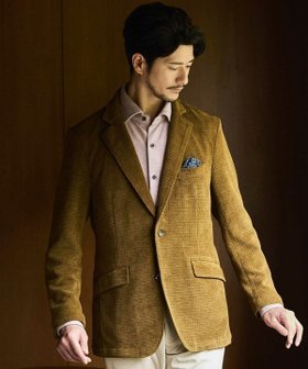 【メンズビギトーキョー/Men's Bigi / MEN】のバスケットジャガードテーラードジャケット 人気、トレンドファッション・服の通販 founy(ファニー) ファッション Fashion メンズファッション MEN イラスト Illustration ジャージ Jersey バスケット Basket プリント Print 無地 Plain Color エレガント 上品 Elegant |ID:prp329100004342573