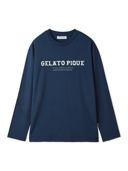 【ジェラートピケ オム/GELATO PIQUE HOMME / MEN】の【HOMME】レーヨンインレーメッセージロゴロンT インテリア・キッズ・メンズ・レディースファッション・服の通販 founy(ファニー) 　ファッション　Fashion　メンズファッション　MEN　おすすめ　Recommend　なめらか　Smooth　シンプル　Simple　ロング　Long　NVY[089]|ID: prp329100004342622 ipo3291000000030302892