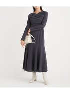 【セルフォード/CELFORD】のマテリアルカシュクールワンピース 人気、トレンドファッション・服の通販 founy(ファニー) ファッション Fashion レディースファッション WOMEN ワンピース Dress カットソー Cut And Sew ギャザー Gather ジャケット Jacket ストレッチ Stretch フィット Fit フレア Flare 切替 Switching thumbnail NVY[089]|ID: prp329100004342781 ipo3291000000030460088