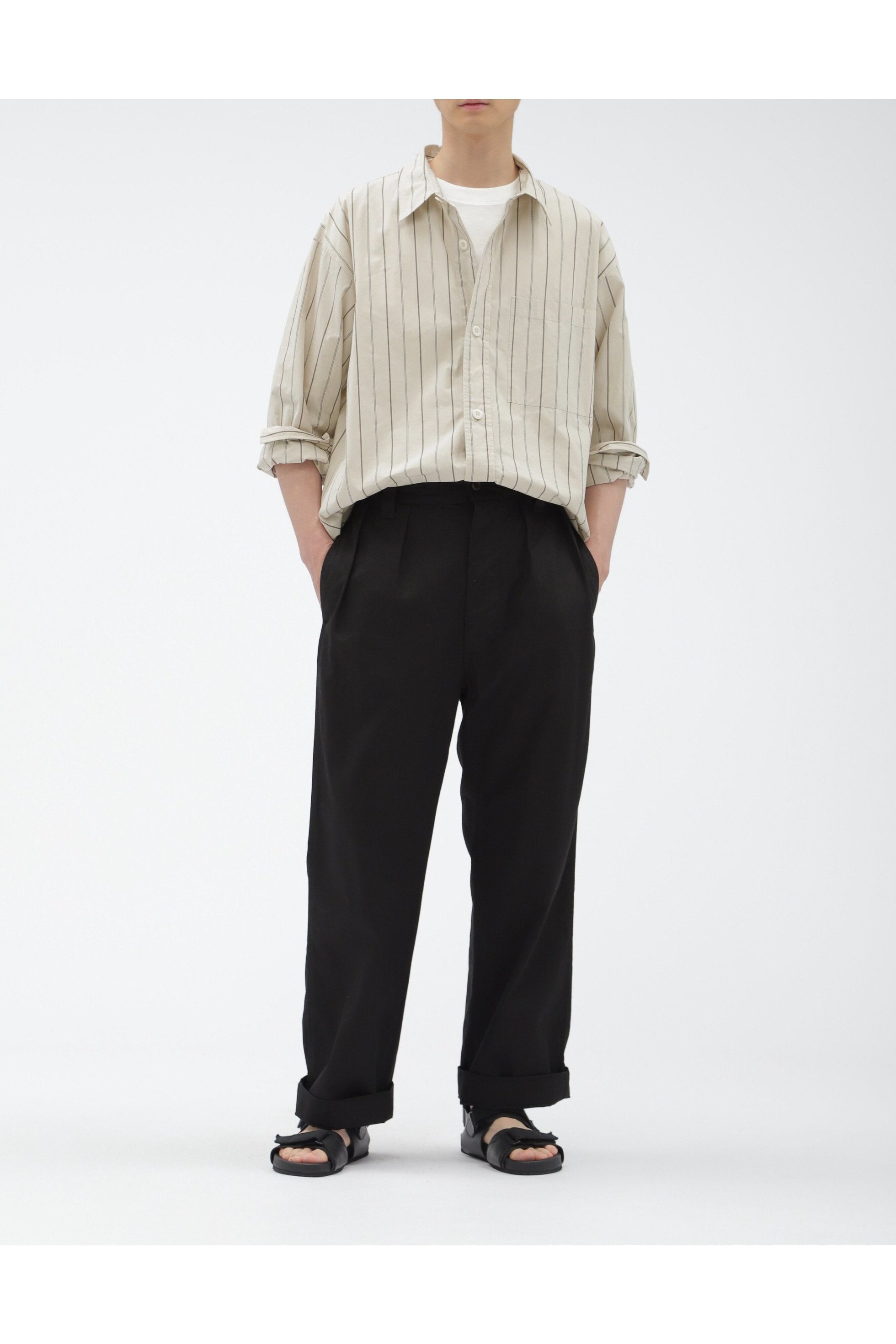 【マーガレット ハウエル/MARGARET HOWELL / MEN】のJAPANESE COTTON LINEN DRILL インテリア・キッズ・メンズ・レディースファッション・服の通販 founy(ファニー) 　ファッション　Fashion　メンズファッション　MEN　スペシャル　Special　テーパード　Tapered　リネン　Linen　リラックス　Relax　BLACK|ID: prp329100004343283 ipo3291000000030309545