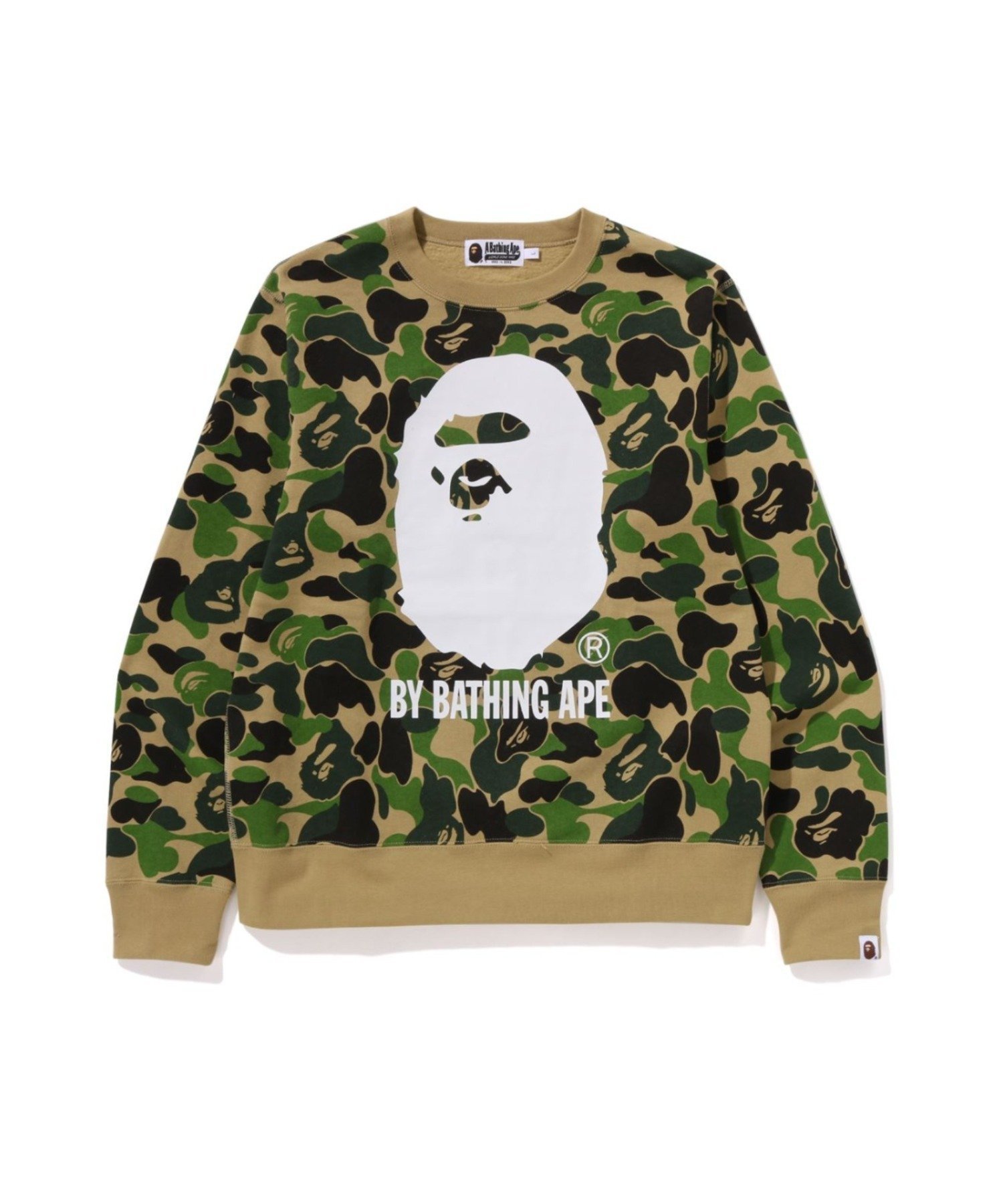 【その他のブランド/Other】のABC CAMO BY BATHING APE CREWNECK SWEAT インテリア・キッズ・メンズ・レディースファッション・服の通販 founy(ファニー) 　ファッション　Fashion　メンズファッション　MEN　フロント　Front　プリント　Print　ラバー　Rubber　GREEN|ID: prp329100004343287 ipo3291000000030309574