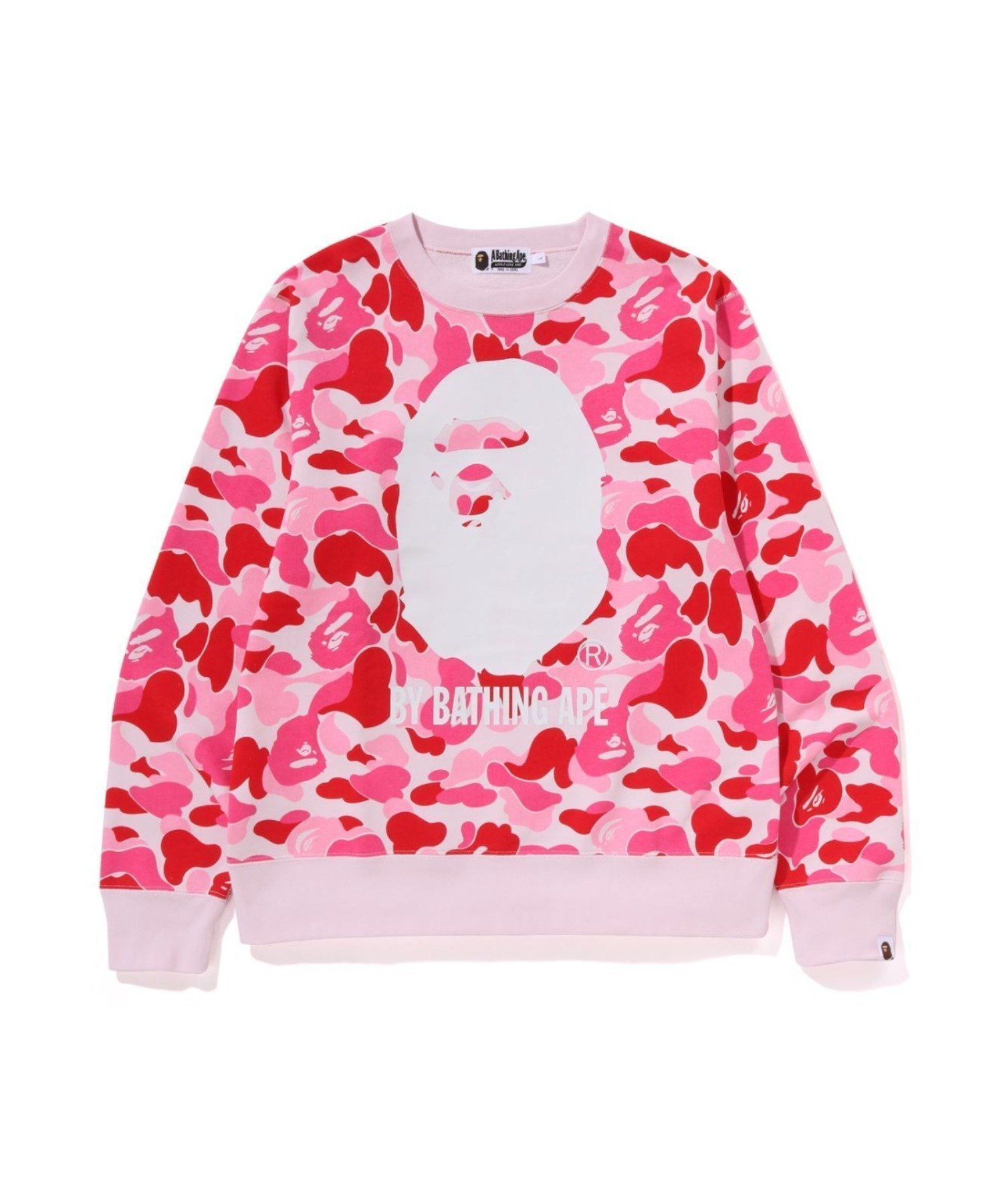 【その他のブランド/Other】のABC CAMO BY BATHING APE CREWNECK SWEAT インテリア・キッズ・メンズ・レディースファッション・服の通販 founy(ファニー) 　ファッション　Fashion　メンズファッション　MEN　フロント　Front　プリント　Print　ラバー　Rubber　PINK|ID: prp329100004343287 ipo3291000000030309576