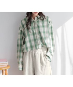 【ローリーズファーム/LOWRYS FARM】 オンブレチェックシャツ人気、トレンドファッション・服の通販 founy(ファニー) ファッション Fashion レディースファッション WOMEN トップス・カットソー Tops/Tshirt シャツ/ブラウス Shirts/Blouses ショート Short ビスチェ Bustier ラップ Wrap ロング Long |ID:prp329100004344216