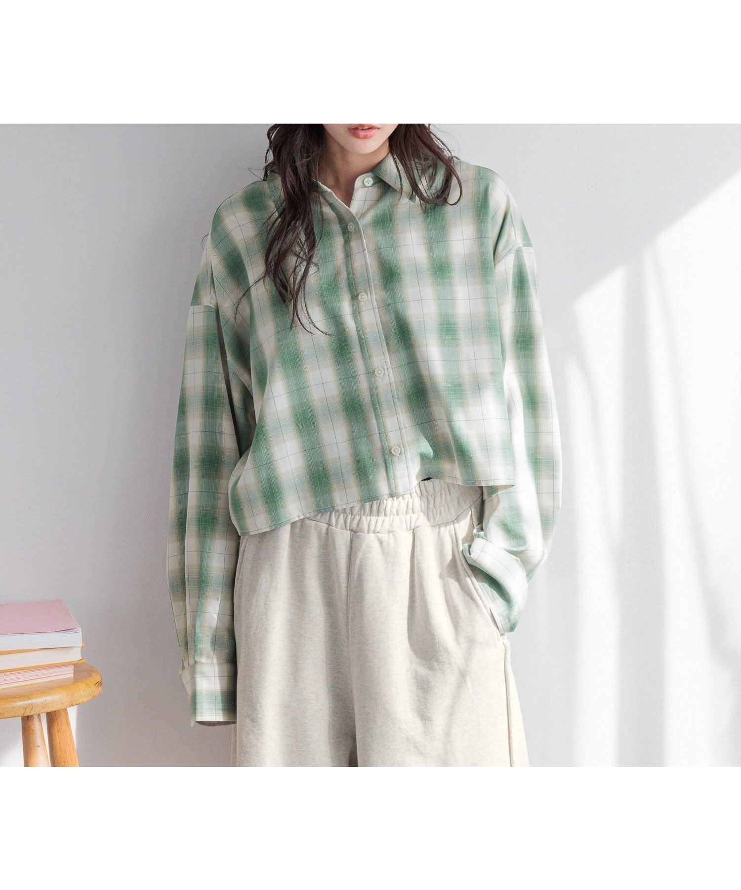 【ローリーズファーム/LOWRYS FARM】のオンブレチェックシャツ 人気、トレンドファッション・服の通販 founy(ファニー) 　ファッション　Fashion　レディースファッション　WOMEN　トップス・カットソー　Tops/Tshirt　シャツ/ブラウス　Shirts/Blouses　ショート　Short　ビスチェ　Bustier　ラップ　Wrap　ロング　Long　 other-1|ID: prp329100004344216 ipo3291000000030320343