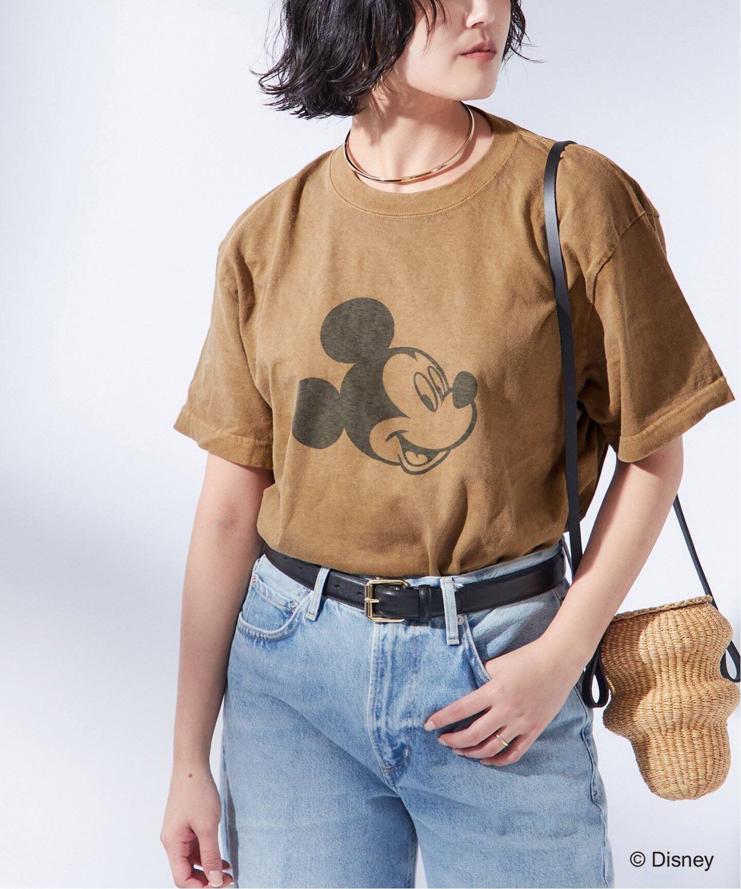 【ジャーナルスタンダード レサージュ/journal standard L'essage】の【MICKEY】ピグメントTシャツ インテリア・キッズ・メンズ・レディースファッション・服の通販 founy(ファニー) 　ファッション　Fashion　レディースファッション　WOMEN　トップス・カットソー　Tops/Tshirt　シャツ/ブラウス　Shirts/Blouses　ロング / Tシャツ　T-Shirts　2025年　2025　2025春夏・S/S　Ss,Spring/Summer,2025　トレンド　Trend　プリント　Print　ベーシック　Basic　エレガント 上品　Elegant　定番　Standard　ブラウン|ID: prp329100004344429 ipo3291000000030323484