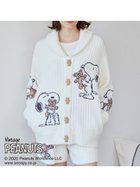 【ジェラート ピケ/gelato pique】の【PEANUTS】【ONLINE限定カラーあり】【UNISEX】SNOOPY×BEAR ジャガードショールカーディガン OWHT[002]|ID:prp329100004344477