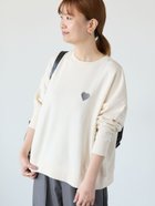 【テチチ/Te chichi】のハート刺繍裏毛スウェット 人気、トレンドファッション・服の通販 founy(ファニー) ファッション Fashion レディースファッション WOMEN トップス・カットソー Tops/Tshirt パーカ Sweats スウェット Sweat ショルダー Shoulder スウェット Sweat ドロップ Drop ワンポイント One Point thumbnail オフホワイト|ID: prp329100004344502 ipo3291000000030442204