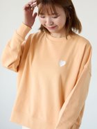 【テチチ/Te chichi】のハート刺繍裏毛スウェット 人気、トレンドファッション・服の通販 founy(ファニー) ファッション Fashion レディースファッション WOMEN トップス・カットソー Tops/Tshirt パーカ Sweats スウェット Sweat ショルダー Shoulder スウェット Sweat ドロップ Drop ワンポイント One Point thumbnail オレンジ|ID: prp329100004344502 ipo3291000000030442207