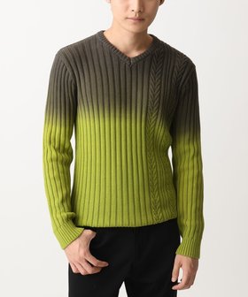 【エムケイ ミッシェルクラン/MK MICHEL KLEIN homme / MEN】のVネックニット/グラデーションケーブル 人気、トレンドファッション・服の通販 founy(ファニー) ファッション Fashion メンズファッション MEN グラデーション Gradation ミドル Middle |ID:prp329100004344549