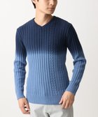 【エムケイ ミッシェルクラン/MK MICHEL KLEIN homme / MEN】のVネックニット/グラデーションケーブル 人気、トレンドファッション・服の通販 founy(ファニー) ファッション Fashion メンズファッション MEN グラデーション Gradation ミドル Middle thumbnail ブルー|ID: prp329100004344549 ipo3291000000030324087