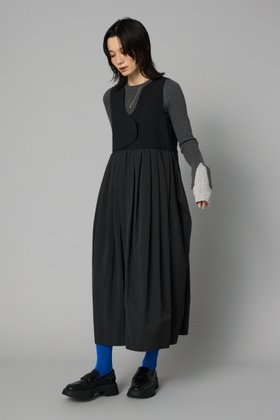 【ヘリンドットサイ/HeRIN.CYE】のDocking squid dress 人気、トレンドファッション・服の通販 founy(ファニー) ファッション Fashion レディースファッション WOMEN ワンピース Dress ドレス Party Dresses ドッキング Docking |ID:prp329100004345009