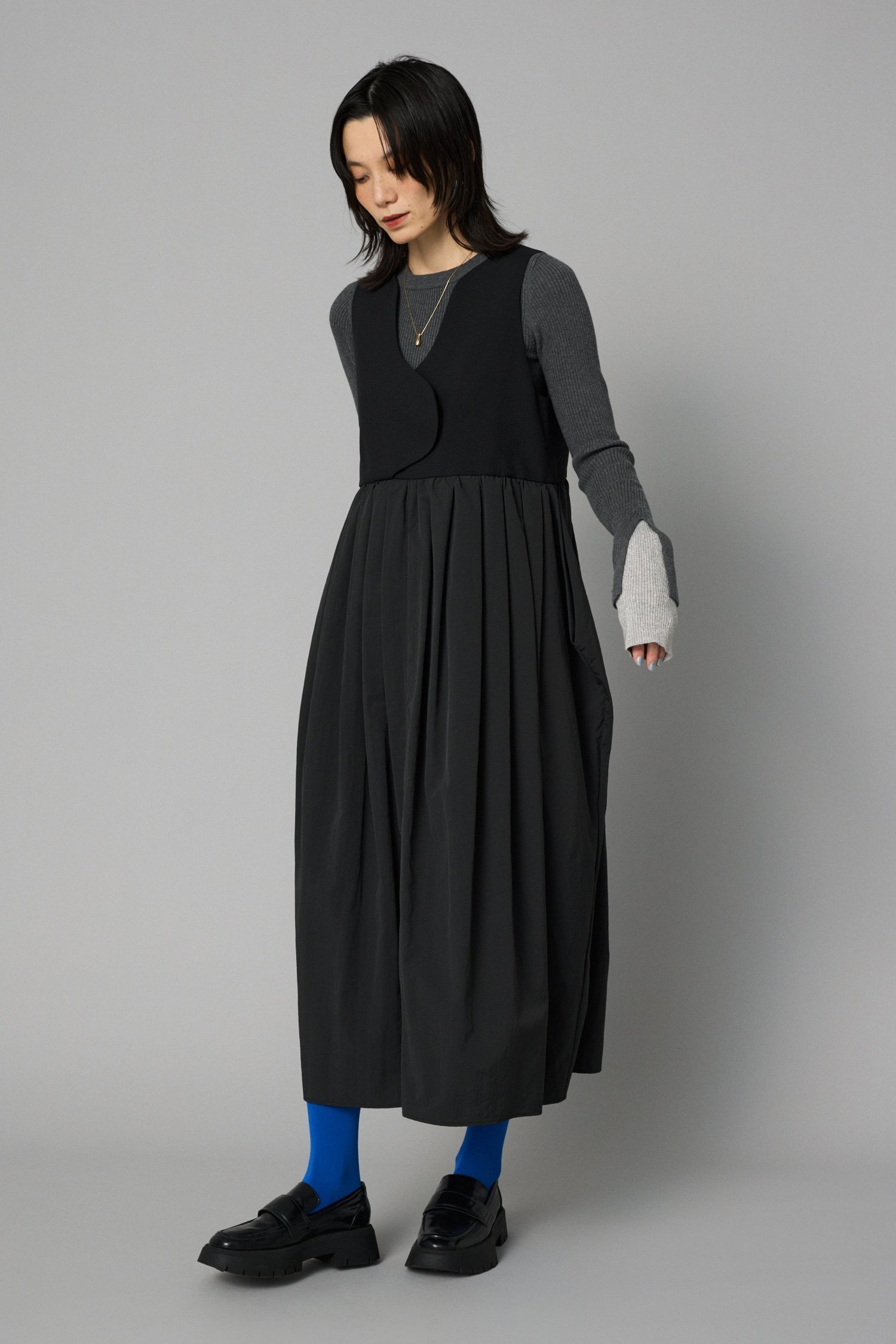 【ヘリンドットサイ/HeRIN.CYE】のDocking squid dress 人気、トレンドファッション・服の通販 founy(ファニー) 　ファッション　Fashion　レディースファッション　WOMEN　ワンピース　Dress　ドレス　Party Dresses　ドッキング　Docking　 other-1|ID: prp329100004345009 ipo3291000000030327433