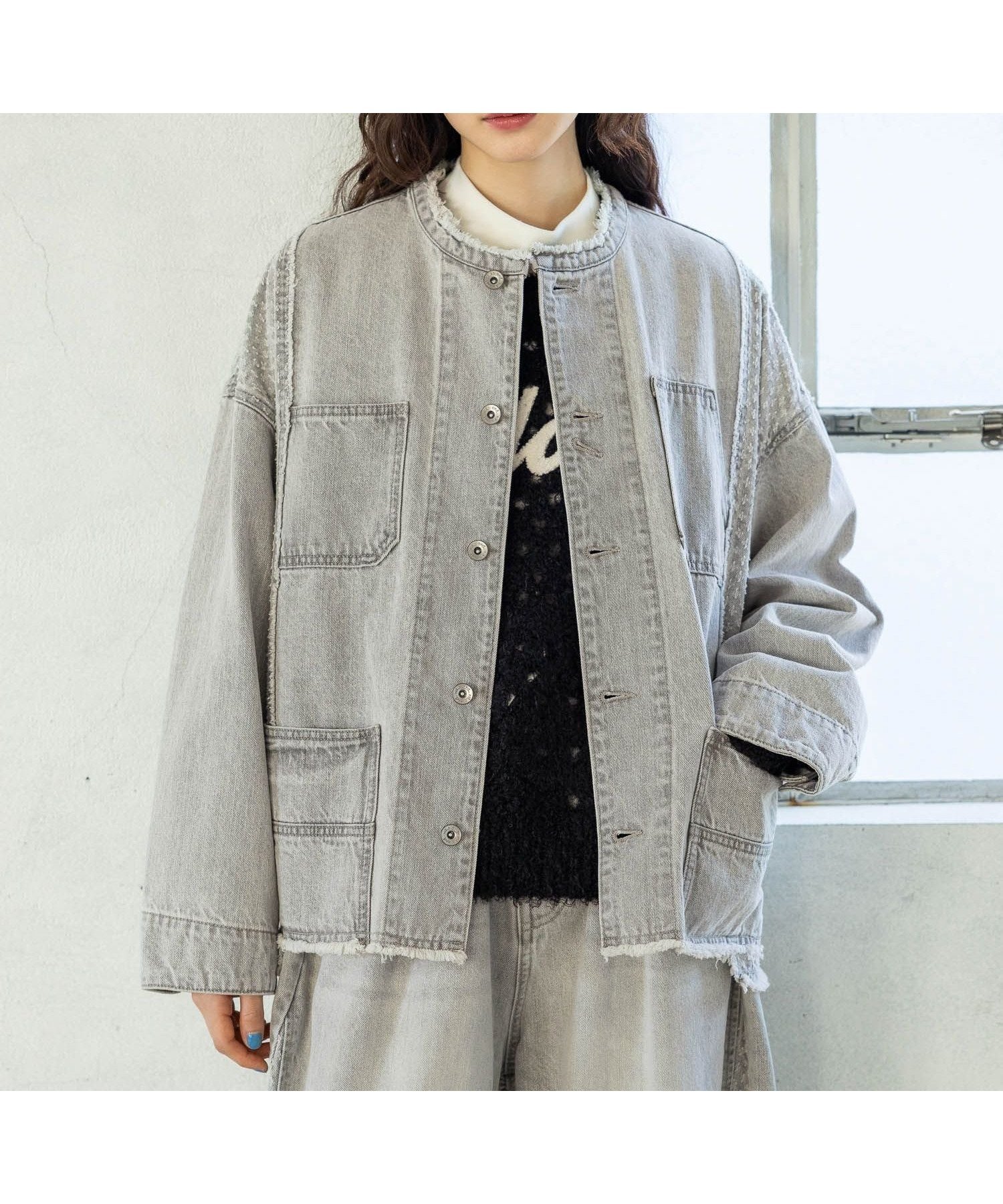 【ニコアンド/niko and】のNKJ 2025SS REMAKE COVERALL 人気、トレンドファッション・服の通販 founy(ファニー) 　ファッション　Fashion　レディースファッション　WOMEN　春　Spring　今季　This Season　ジャケット　Jacket　セットアップ　Set Up　デニム　Denim　定番　Standard　リメイク　Remake　ワイド　Wide　ワンポイント　One Point　おすすめ　Recommend　2025年　2025　2025春夏・S/S　Ss,Spring/Summer,2025　 other-1|ID: prp329100004345425 ipo3291000000030503875