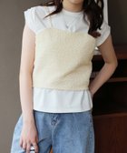 【ドゥーラドゥーラ/Doula Doula】のGirly Doll/ビスチェキャミ+袖タックデザインTシャツ 人気、トレンドファッション・服の通販 founy(ファニー) ファッション Fashion レディースファッション WOMEN トップス・カットソー Tops/Tshirt キャミソール / ノースリーブ No Sleeves シャツ/ブラウス Shirts/Blouses ロング / Tシャツ T-Shirts ビスチェ Bustier おすすめ Recommend シンプル Simple デニム Denim トレンド Trend ビスチェ Bustier リブニット Rib Knit ワイド Wide 今季 This Season 秋 Autumn/Fall thumbnail アイボリー|ID: prp329100004345597 ipo3291000000030529858