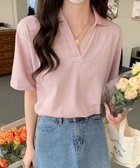 【ドゥーラドゥーラ/Doula Doula】のGirly Doll/ハーフネックポロカラーボーダーカットTシャツ 人気、トレンドファッション・服の通販 founy(ファニー) ファッション Fashion レディースファッション WOMEN トップス・カットソー Tops/Tshirt シャツ/ブラウス Shirts/Blouses ロング / Tシャツ T-Shirts シンプル Simple デニム Denim ボーダー Border エレガント 上品 Elegant thumbnail ピンク|ID: prp329100004345602 ipo3291000000030529874