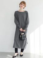 【コカ/COCA】の袖パールニットドレス Charcoal|ID:prp329100004345850