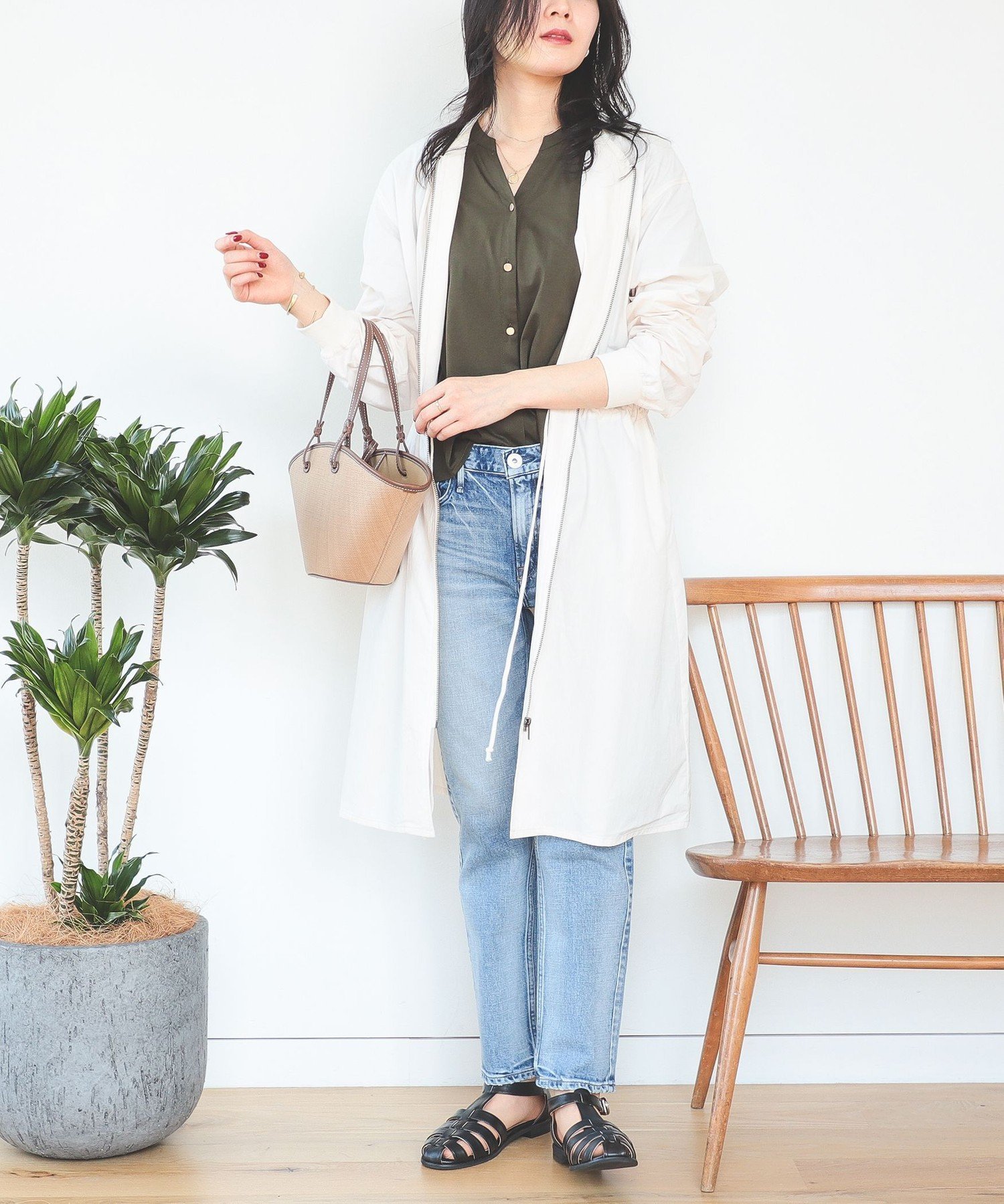 【ビームス ハート/BEAMS HEART】の後タック MA-1 ライトコート インテリア・キッズ・メンズ・レディースファッション・服の通販 founy(ファニー) 　ファッション　Fashion　レディースファッション　WOMEN　アウター　Coat Outerwear　コート　Coats　MA-1　MA-1　ドローコード　Draw Cord　ブラウジング　Browsing　ロング　Long　IVORY|ID: prp329100004346845 ipo3291000000030950585