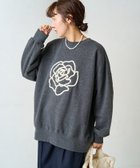 【フリークスストア/FREAK'S STORE】のバラ モチーフ 刺繍 スウェット【限定展開】 24AW 杢チャコールグレー|ID: prp329100004348728 ipo3291000000030507704