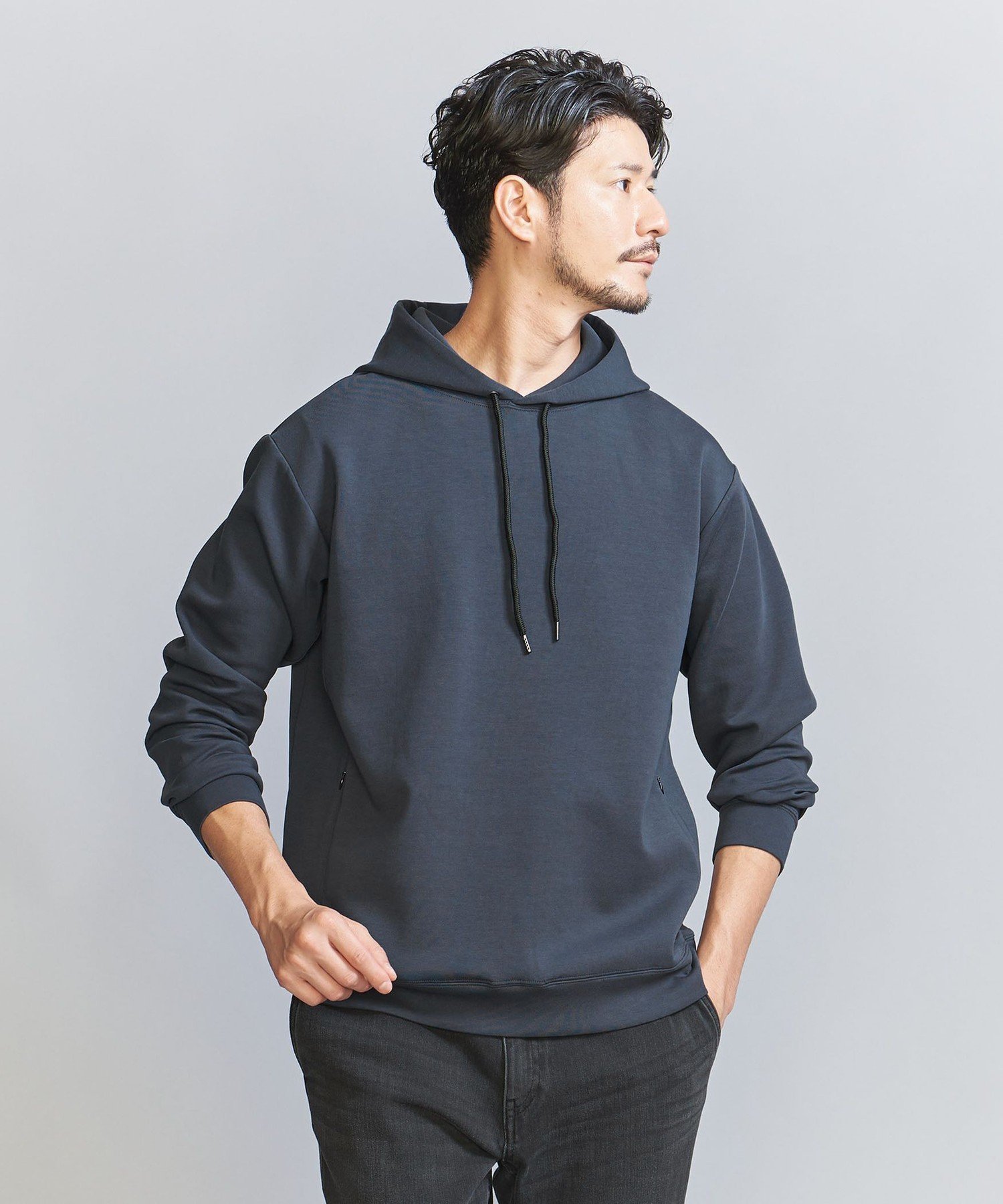 【ビューティ&ユース ユナイテッドアローズ/BEAUTY&YOUTH / UNITED ARROWS / MEN】の【WEB限定 WARDROBE SMART】ダブルニット スウェット パーカー/セットアップ対応 インテリア・キッズ・メンズ・レディースファッション・服の通販 founy(ファニー) 　ファッション　Fashion　メンズファッション　MEN　セットアップ　Setup/Men　インナー　Inner　カーディガン　Cardigan　スウェット　Sweat　スマート　Smart　スラックス　Slacks　セットアップ　Set Up　ダブル　Double　トレーナー　Trainer　パーカー　Hoodie　ファブリック　Fabric　フィット　Fit　フラット　Flat　ポケット　Pocket　リラックス　Relax　エレガント 上品　Elegant　ROYAL|ID: prp329100004349938 ipo3291000000030522381