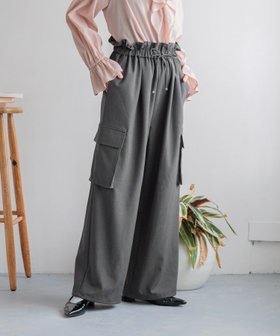 【ローリーズファーム/LOWRYS FARM】のウエストフリルドロストパンツ 人気、トレンドファッション・服の通販 founy(ファニー) ファッション Fashion レディースファッション WOMEN パンツ Pants おすすめ Recommend カーゴパンツ Cargo Pants シンプル Simple ストレッチ Stretch ダウン Down トレンド Trend |ID:prp329100004350286