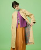 【ホコモモラ/Jocomomola】の裏地プリントノーカラーロングコート 人気、トレンドファッション・服の通販 founy(ファニー) ファッション Fashion レディースファッション WOMEN アウター Coat Outerwear コート Coats 春 Spring ストール Stall スリーブ Sleeve スーツ Suit ツイル Twill ドット Dot なめらか Smooth パープル Purple ベーシック Basic ポケット Pocket ミドル Middle 無地 Plain Color ランダム Random ロング Long おすすめ Recommend セレモニー Ceremony thumbnail ベージュ|ID: prp329100004350987 ipo3291000000030525145