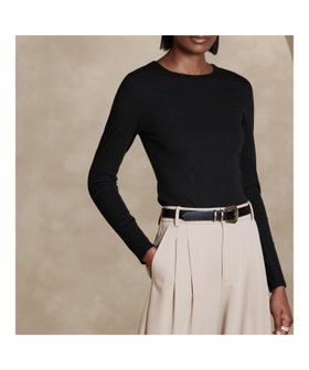 【バナナ リパブリック/BANANA REPUBLIC】のリブ クルーネックTシャツ 人気、トレンドファッション・服の通販 founy(ファニー) ファッション Fashion レディースファッション WOMEN トップス・カットソー Tops/Tshirt シャツ/ブラウス Shirts/Blouses ロング / Tシャツ T-Shirts フィット Fit 長袖 Long Sleeve |ID:prp329100004351461