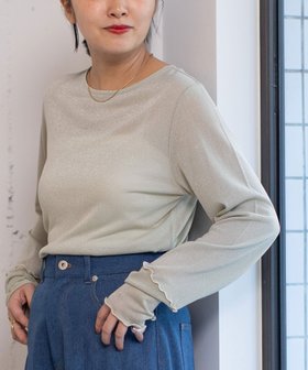 【プードゥドゥ/POU DOU DOU】のシアーラメトップス 人気、トレンドファッション・服の通販 founy(ファニー) ファッション Fashion レディースファッション WOMEN トップス・カットソー Tops/Tshirt おすすめ Recommend スウェット Sweat スマート Smart |ID:prp329100004351611