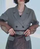 【ハレ/HARE】のシアーキリカエダブルジャケット 人気、トレンドファッション・服の通販 founy(ファニー) ファッション Fashion レディースファッション WOMEN アウター Coat Outerwear ジャケット Jackets おすすめ Recommend オーガンジー Organdy クラシック Classic シアー Sheer シンプル Simple ジャケット Jacket スラックス Slacks 切替 Switching 春 Spring 秋 Autumn/Fall thumbnail グレー15|ID: prp329100004352775 ipo3291000000030492372