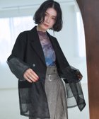 【ハレ/HARE】のシアーキリカエダブルジャケット 人気、トレンドファッション・服の通販 founy(ファニー) ファッション Fashion レディースファッション WOMEN アウター Coat Outerwear ジャケット Jackets おすすめ Recommend オーガンジー Organdy クラシック Classic シアー Sheer シンプル Simple ジャケット Jacket スラックス Slacks 切替 Switching 春 Spring 秋 Autumn/Fall thumbnail ブラック09|ID: prp329100004352775 ipo3291000000030492374