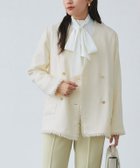 【ピエロ/Pierrot】のノーカラーフリンジツイードジャケット 人気、トレンドファッション・服の通販 founy(ファニー) ファッション Fashion レディースファッション WOMEN アウター Coat Outerwear ジャケット Jackets ジャケット Jacket セレモニー Ceremony ツイード Tweed フリンジ Fringe エレガント 上品 Elegant thumbnail アイボリー|ID: prp329100004352795 ipo3291000000030492466