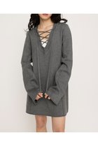 【スライ/SLY】のV/N LACE UP KNIT ワンピース 人気、トレンドファッション・服の通販 founy(ファニー) ファッション Fashion レディースファッション WOMEN ワンピース Dress カットソー Cut And Sew ミラノリブ Milan Ribs thumbnail T.GRY|ID: prp329100004352870 ipo3291000000030459929