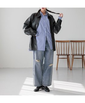 【ローリーズファーム/LOWRYS FARM】のレザードロストZIPブルゾン 人気、トレンドファッション・服の通販 founy(ファニー) ファッション Fashion レディースファッション WOMEN アウター Coat Outerwear ブルゾン Blouson/Jackets ショルダー Shoulder トレンド Trend ドロップ Drop ハーフ Half バランス Balance バルーン Balloon ビンテージ Vintage フェイクレザー Faux Leather ブルゾン Blouson ミドル Middle |ID:prp329100004353225